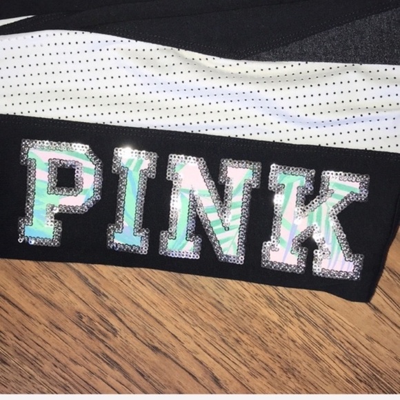 VS PINK Leggings - Silver & Tropical PINK - Picture 3 of 7